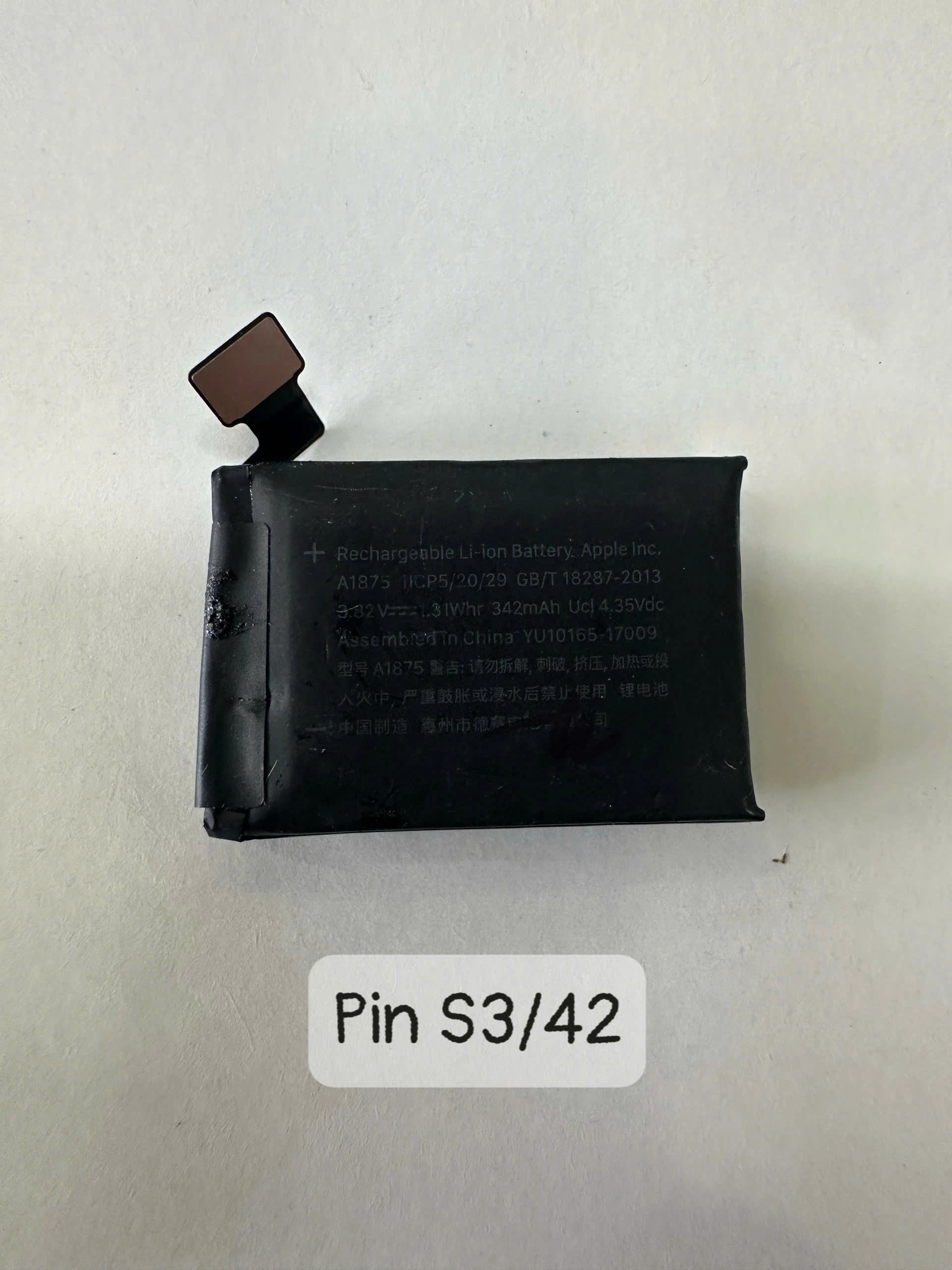 Pin Apple Watch Series 3 Zin Bóc Máy – 38mm & 42mm | Model A1858 A1859 A1860 A1861 | Dung Lượng 100%